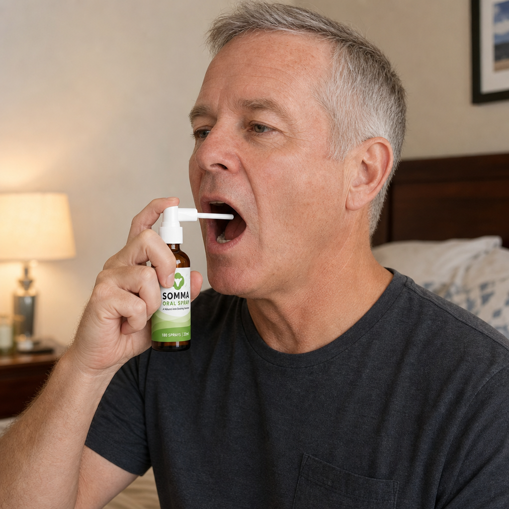 Man using Somma Oral Spray